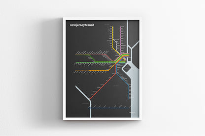New Jersey Transit / Dark Mode System Map