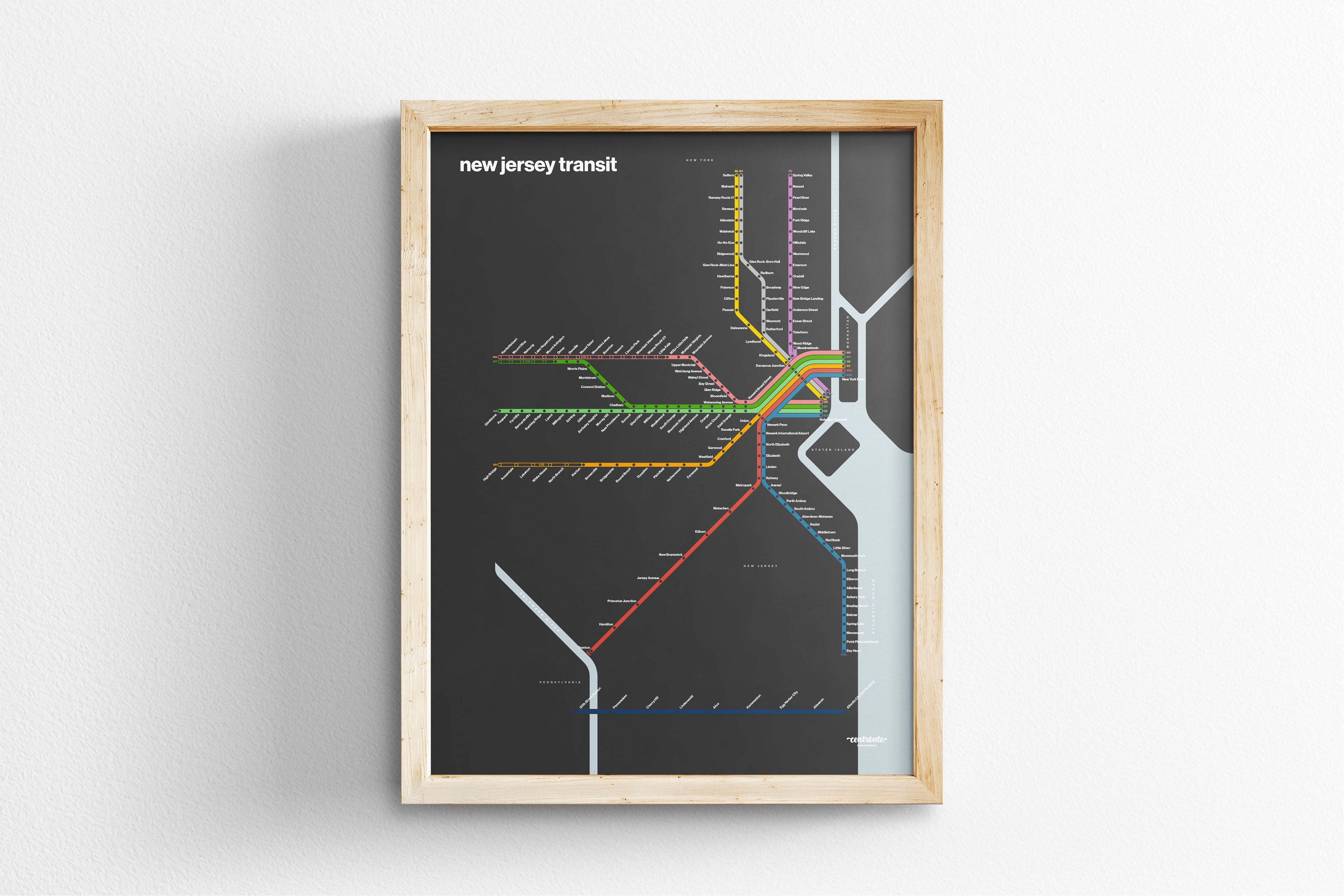 New Jersey Transit / Dark Mode System Map