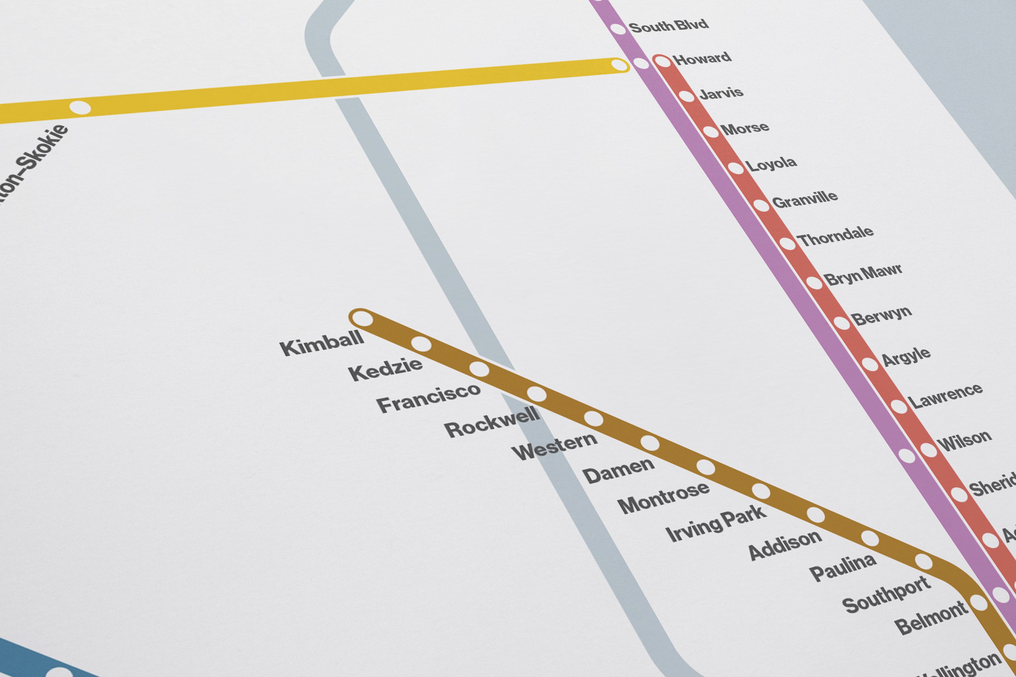 Chicago L / Light Mode System Map