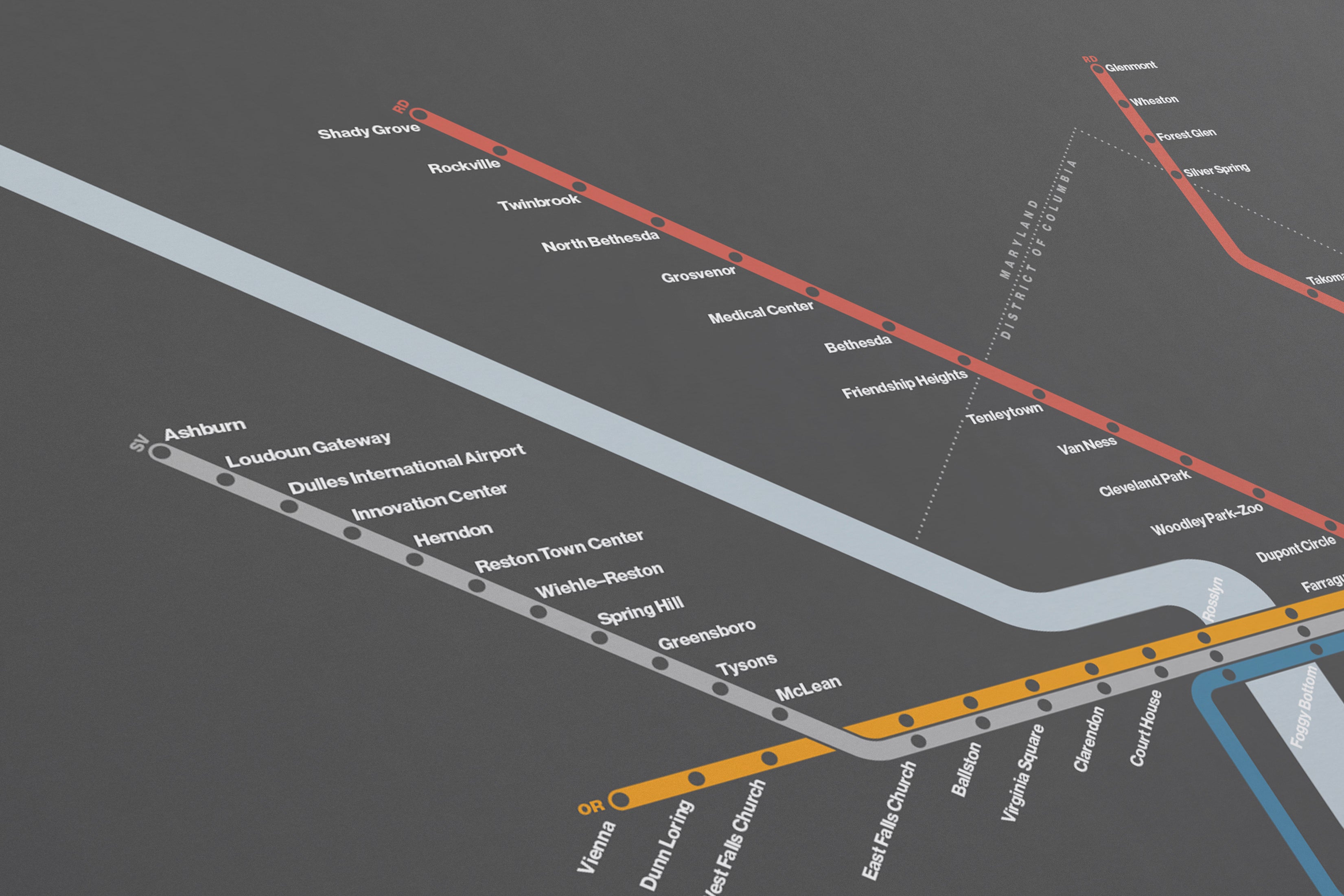 DC Metro / Dark Mode Map