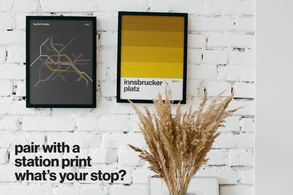 Berlin S-Bahn / Dark Mode System Map