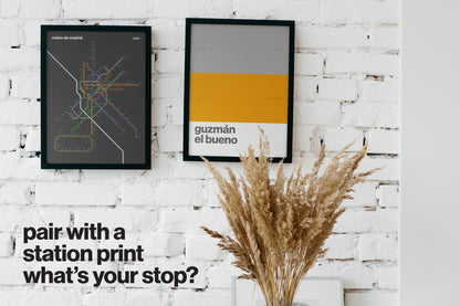 Madrid Metro / Dark Mode Map