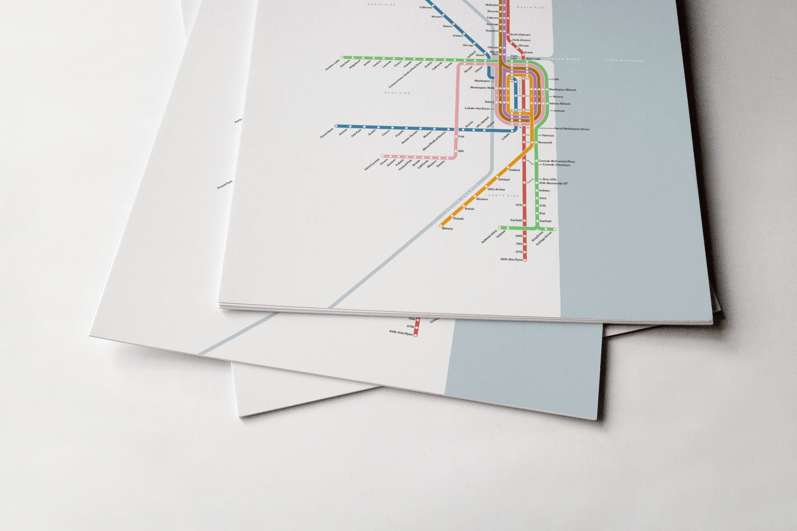 Chicago L / Light Mode System Map