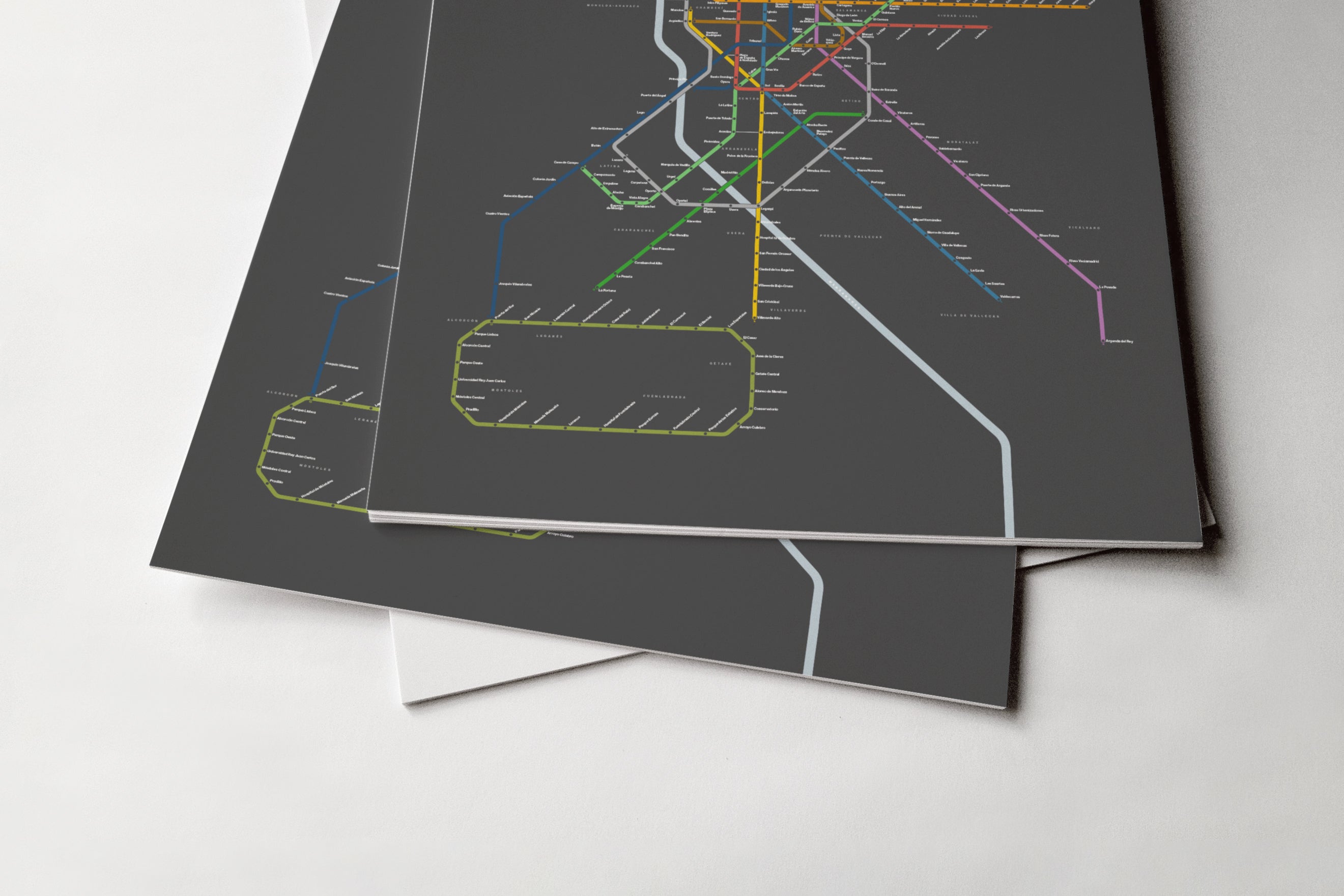 Madrid Metro / Dark Mode Map