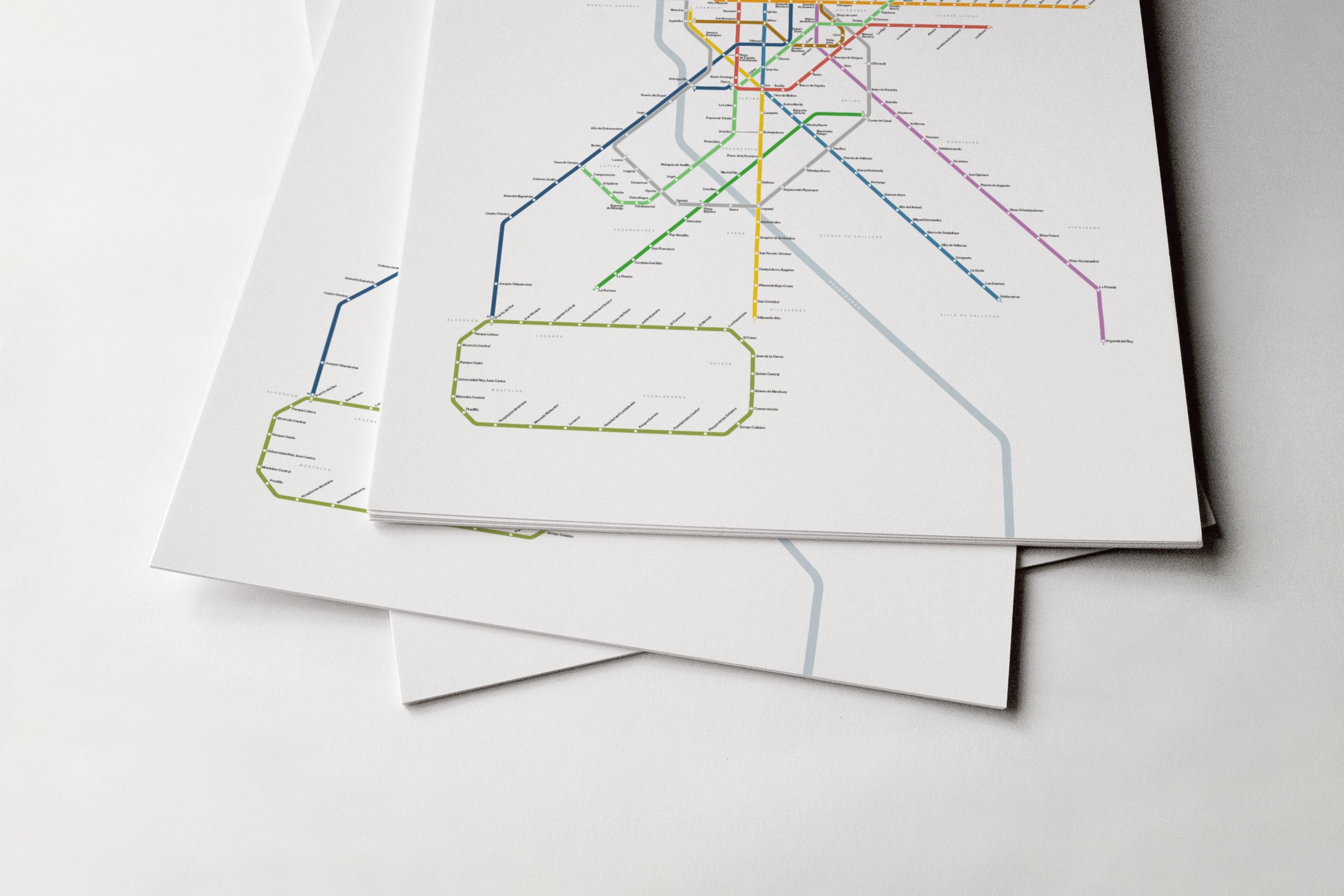 Madrid Metro / Light Mode Map