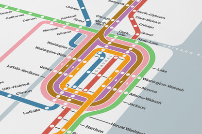 Chicago L / Light Mode System Map