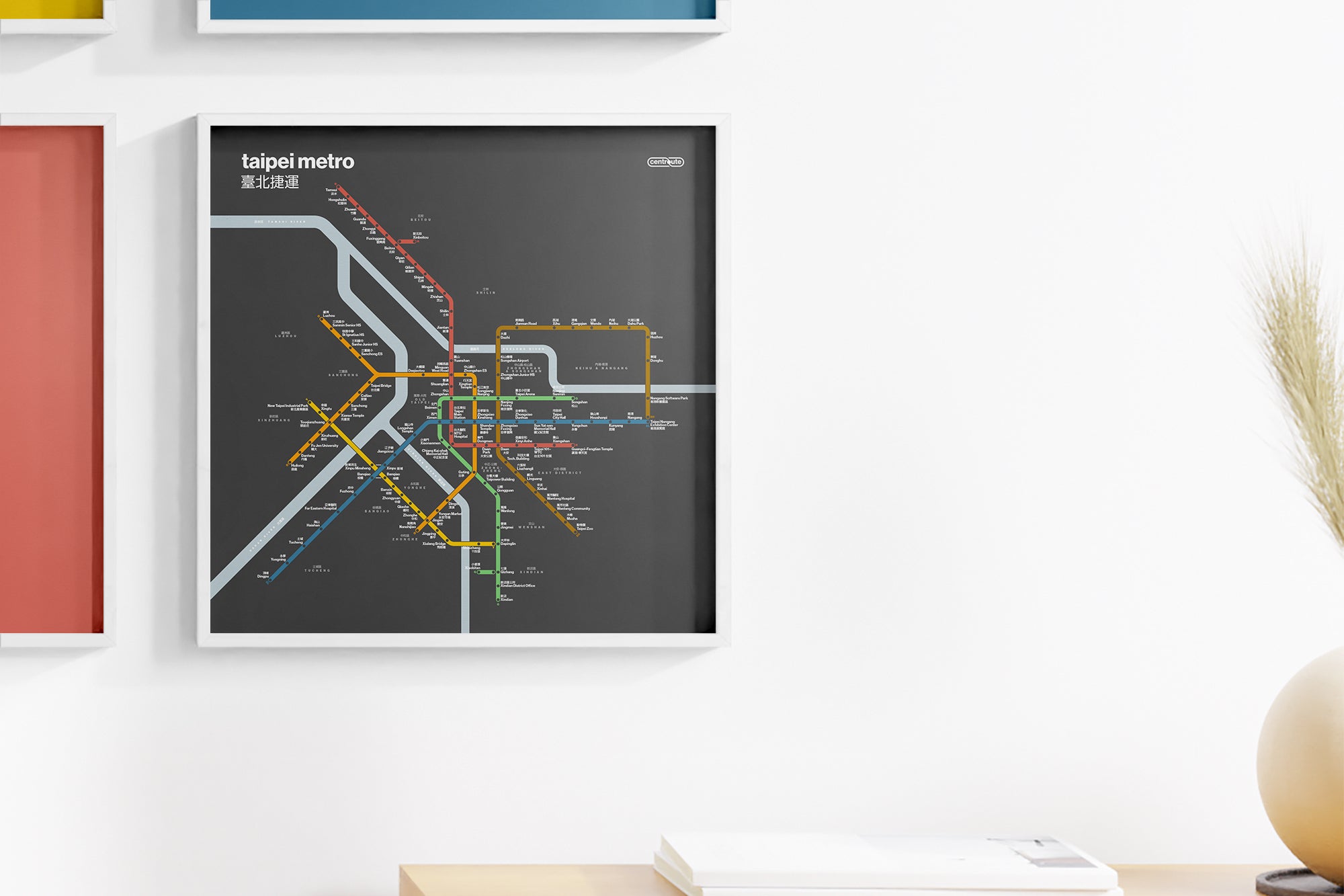 Taipei Metro 臺北捷運 / Dark Mode System Map / Bilingual