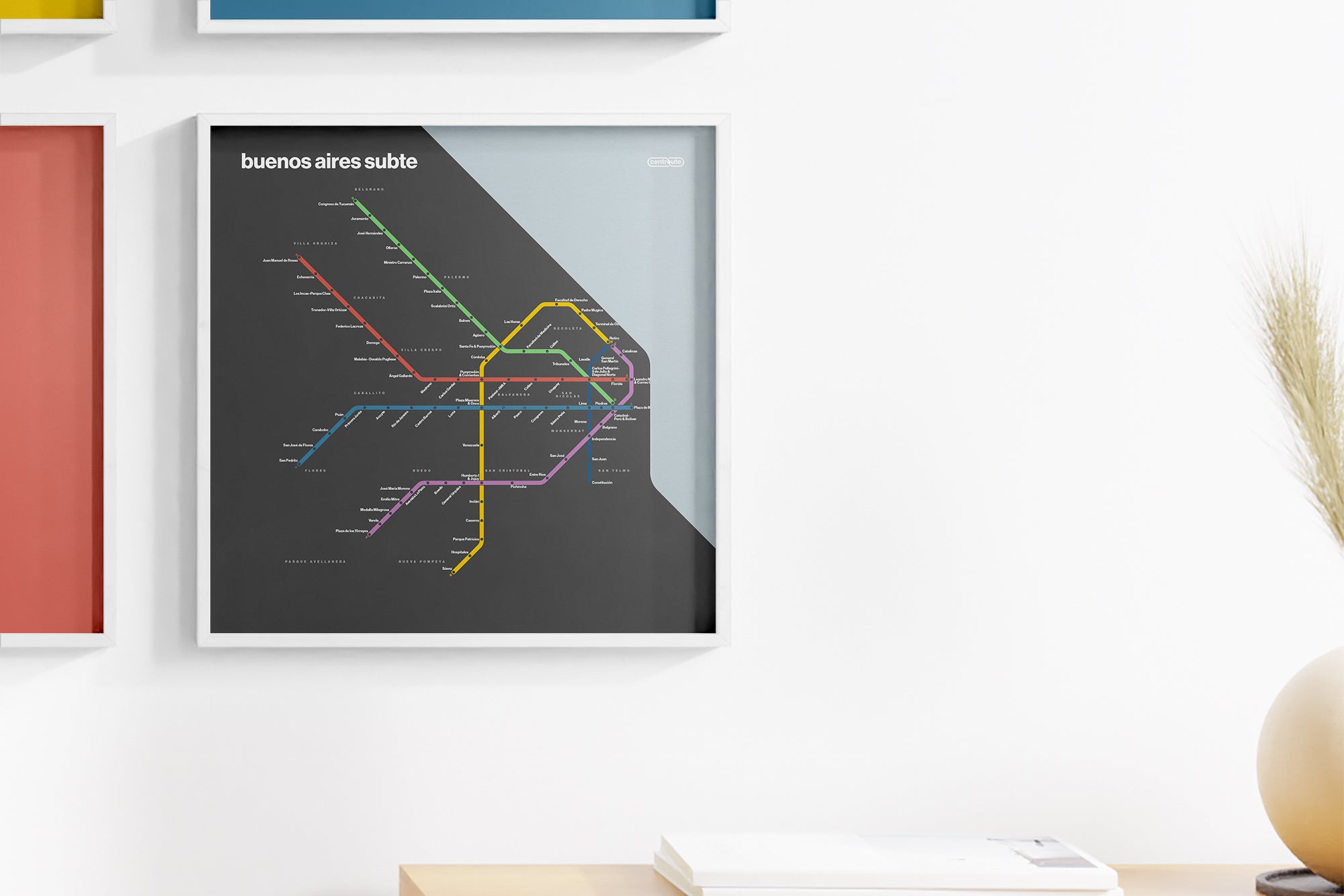 Buenos Aires Subte / Dark Mode System Map