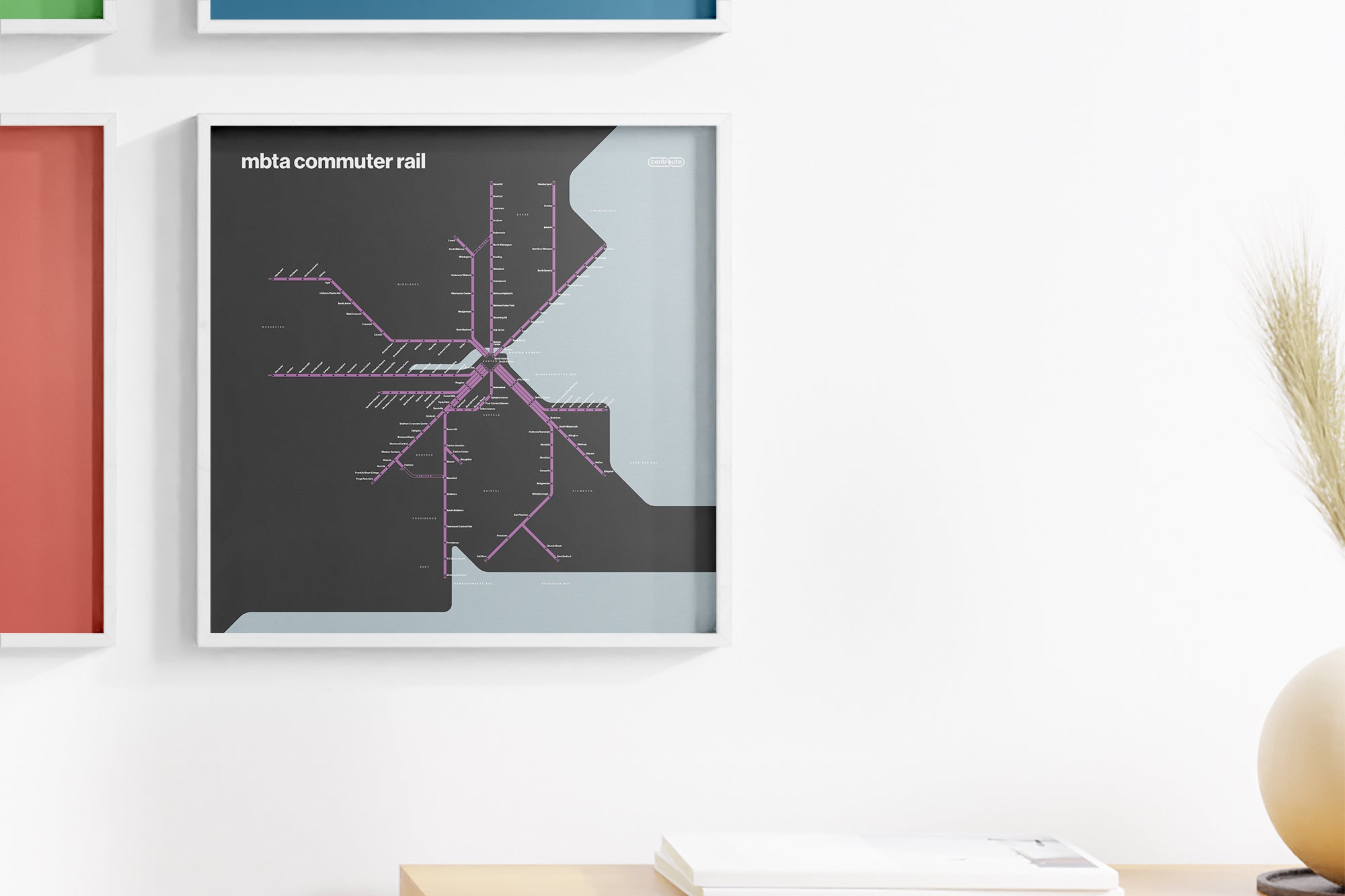 Boston Commuter Rail / Dark Mode System Map