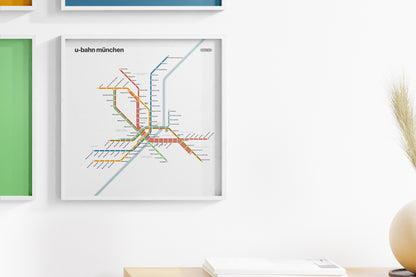 Munich U-Bahn / Light Mode System Map