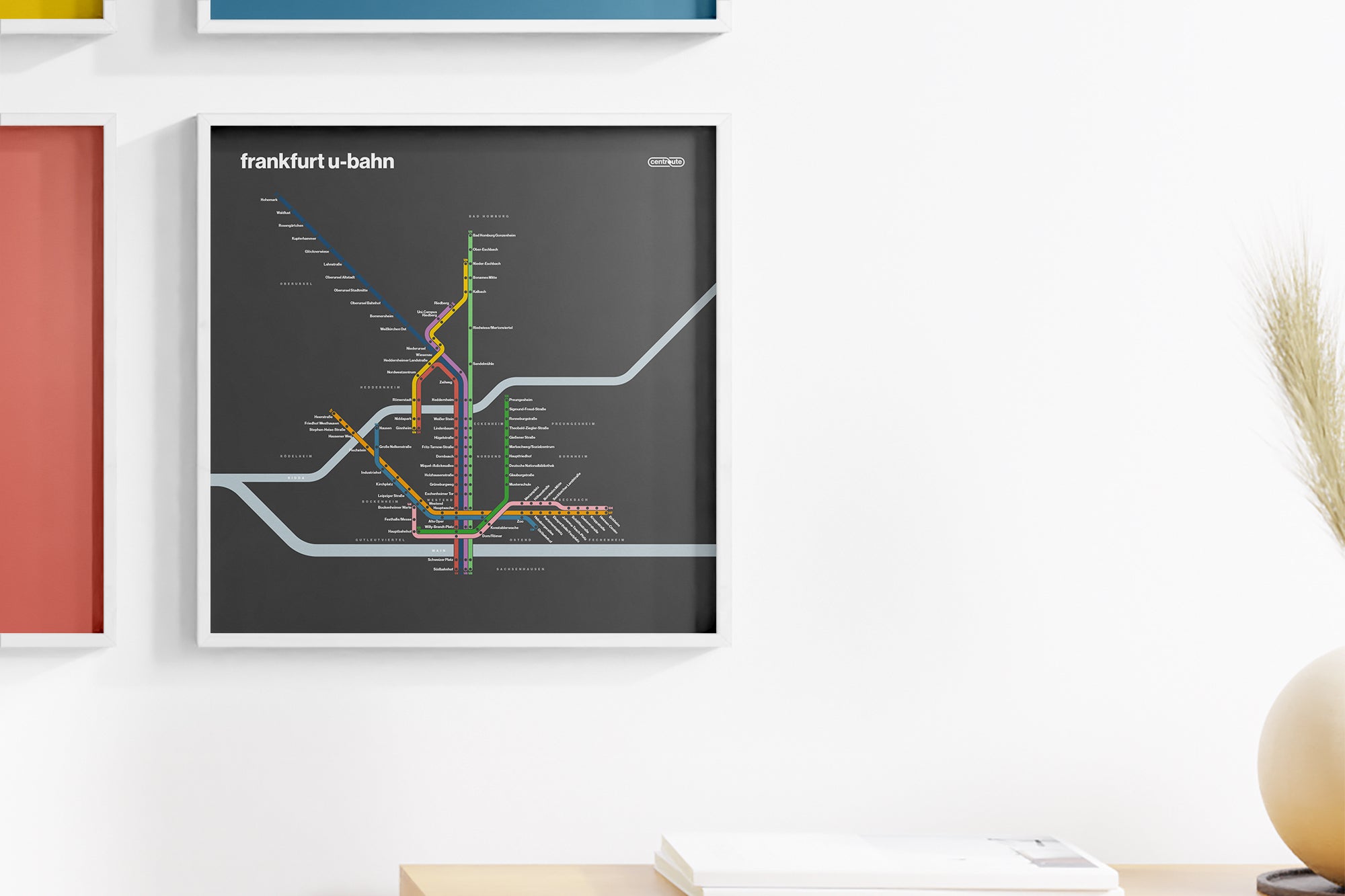 Frankfurt U-bahn / Dark Mode System Map