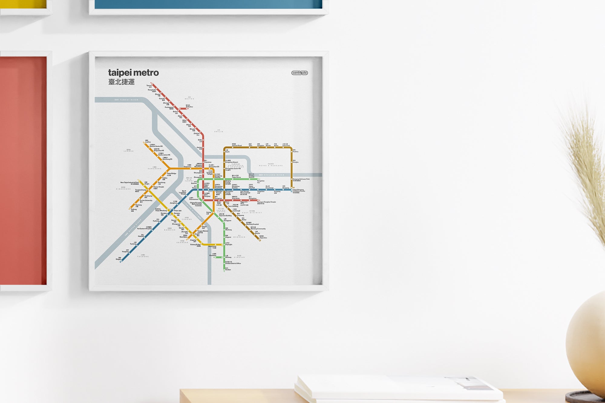 Taipei Metro 臺北捷運 / Light Mode System Map / Bilingual