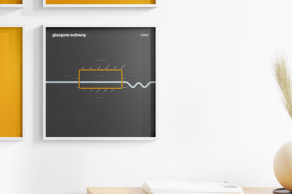 Glasgow Subway / Dark Mode System Map