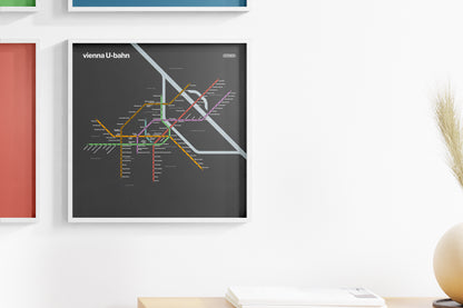 Vienna U-Bahn / Dark Mode System Map