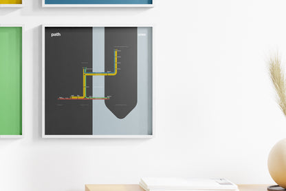 PATH Rail / Dark Mode System Map