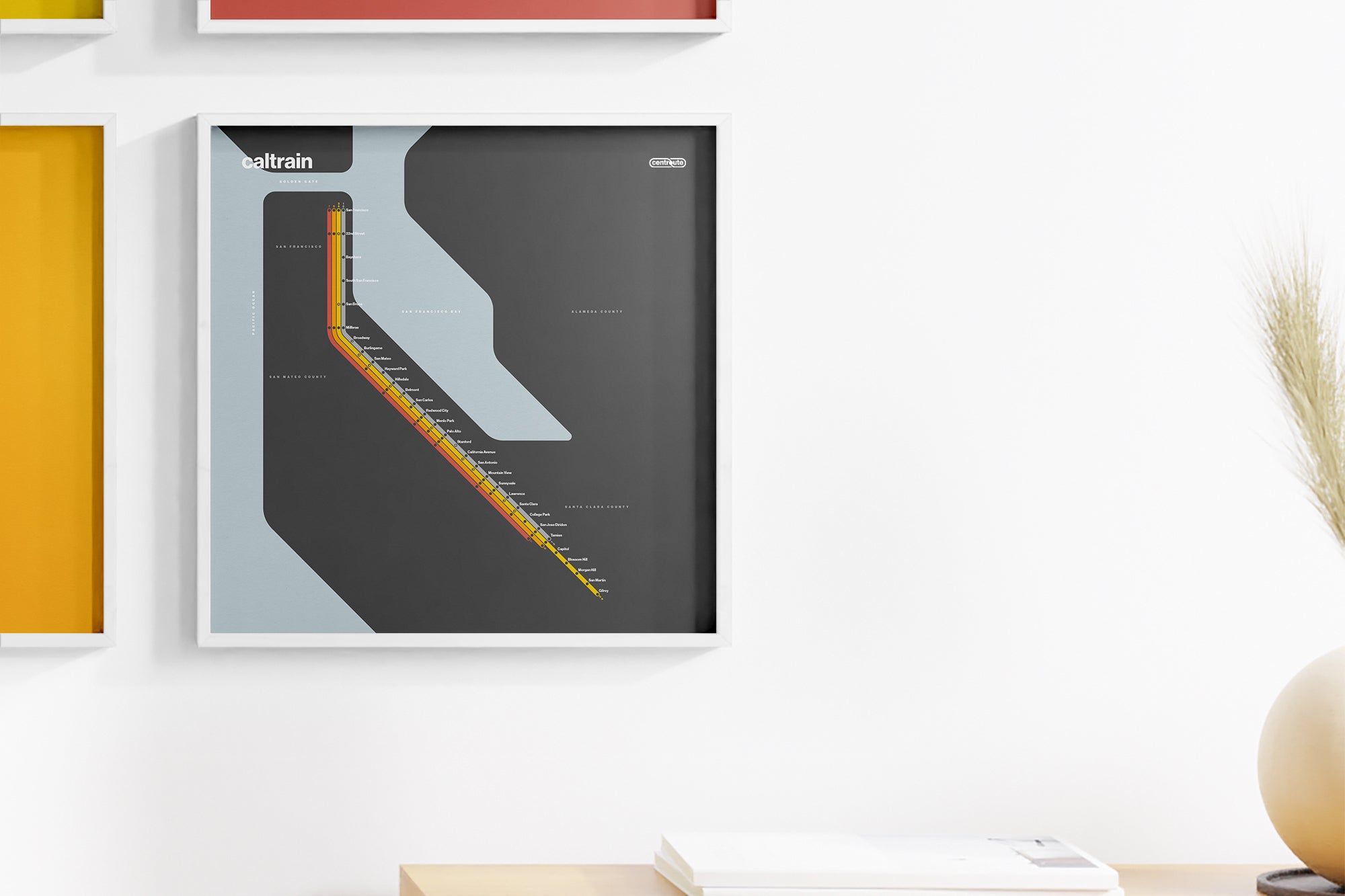 Caltrain / Dark Mode System Map