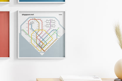 Singapore MRT 新加坡地铁系统 / Light Mode System Map