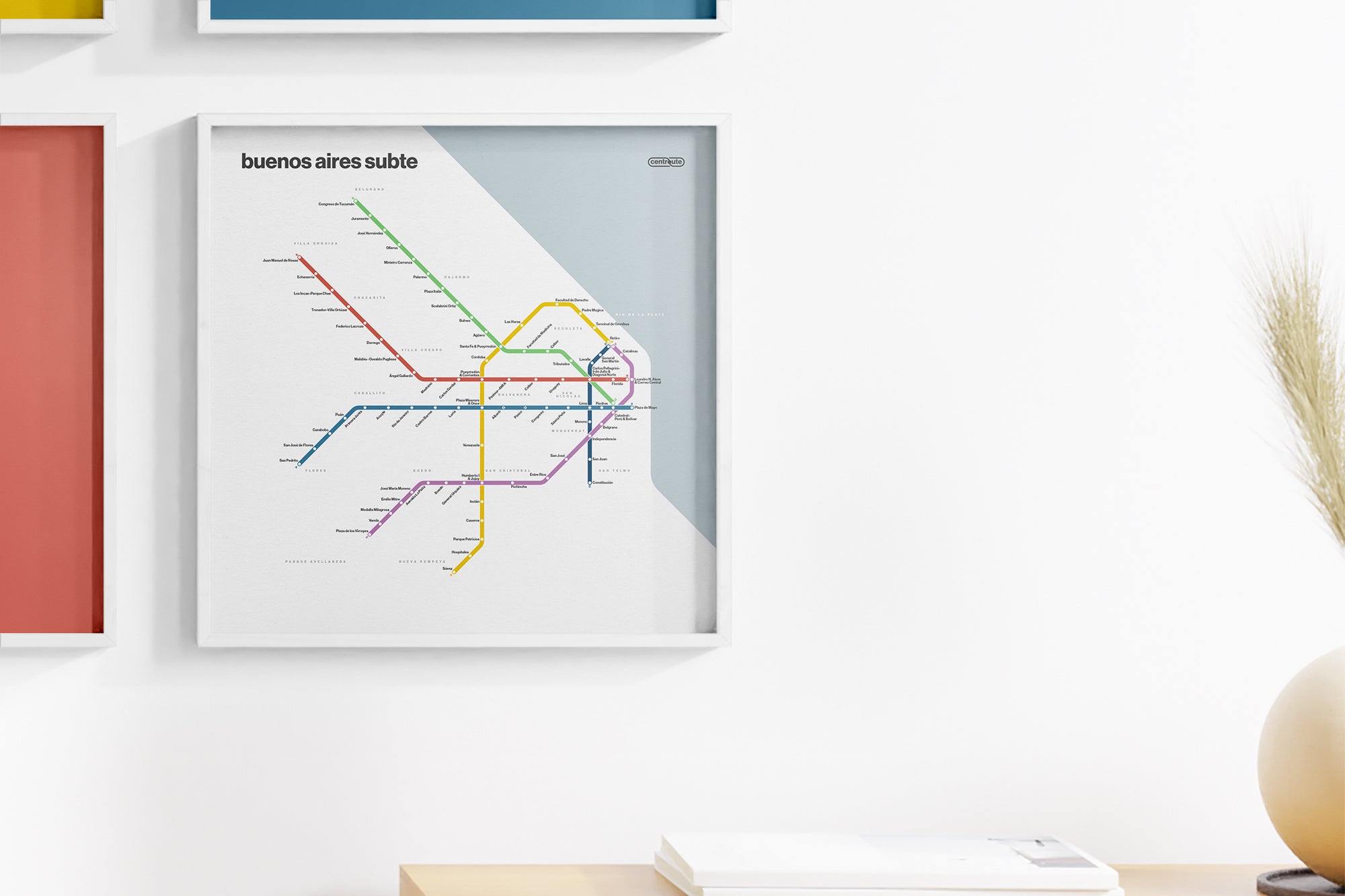 Buenos Aires Subte / Light Mode System Map