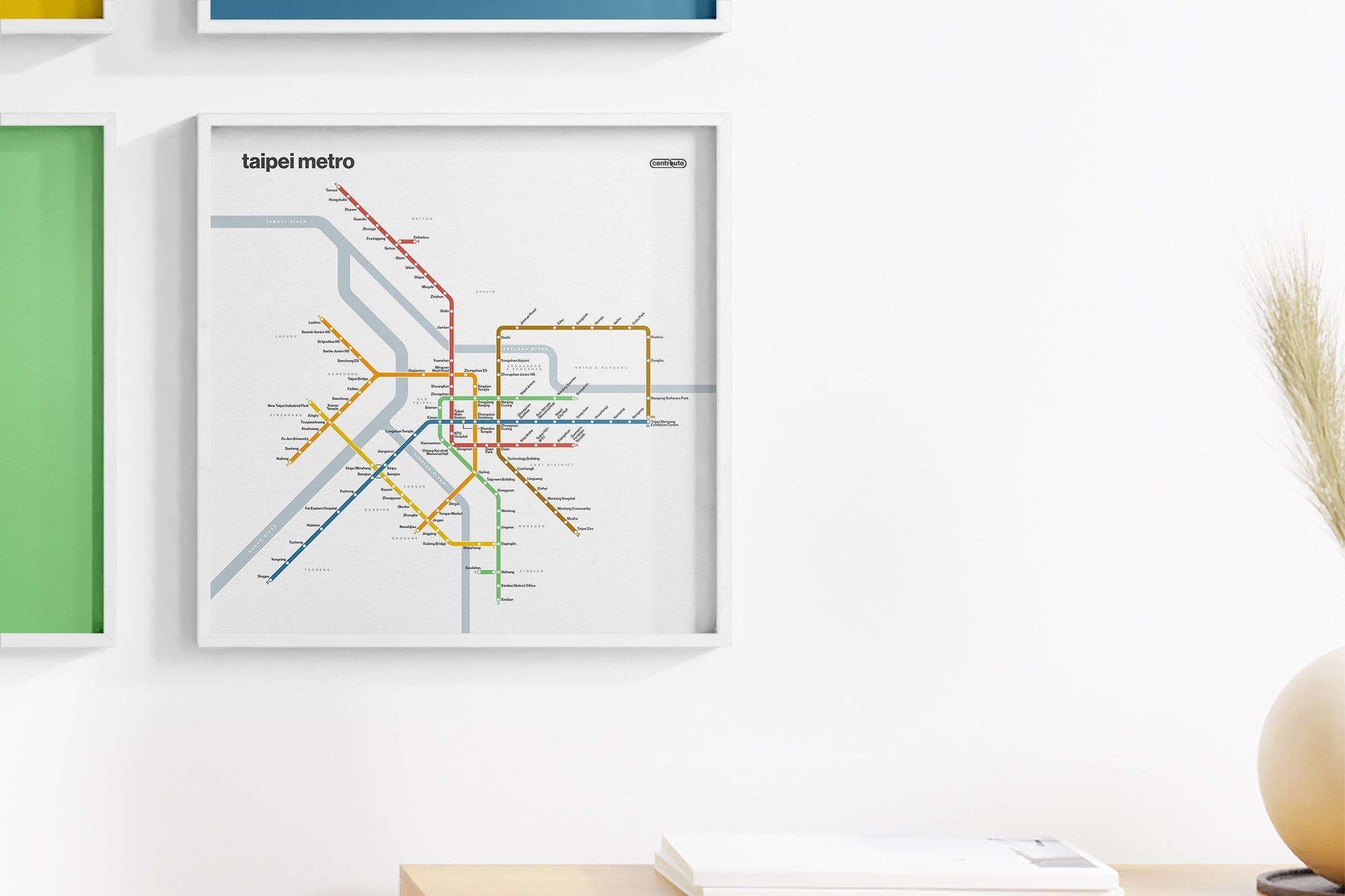 Taipei Metro 臺北捷運 / Light Mode System Map / English