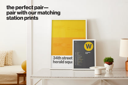 W Train Platform Print – NYC Subway