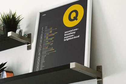 Q Train Platform Print – NYC Subway
