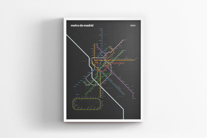 Madrid Metro / Dark Mode Map