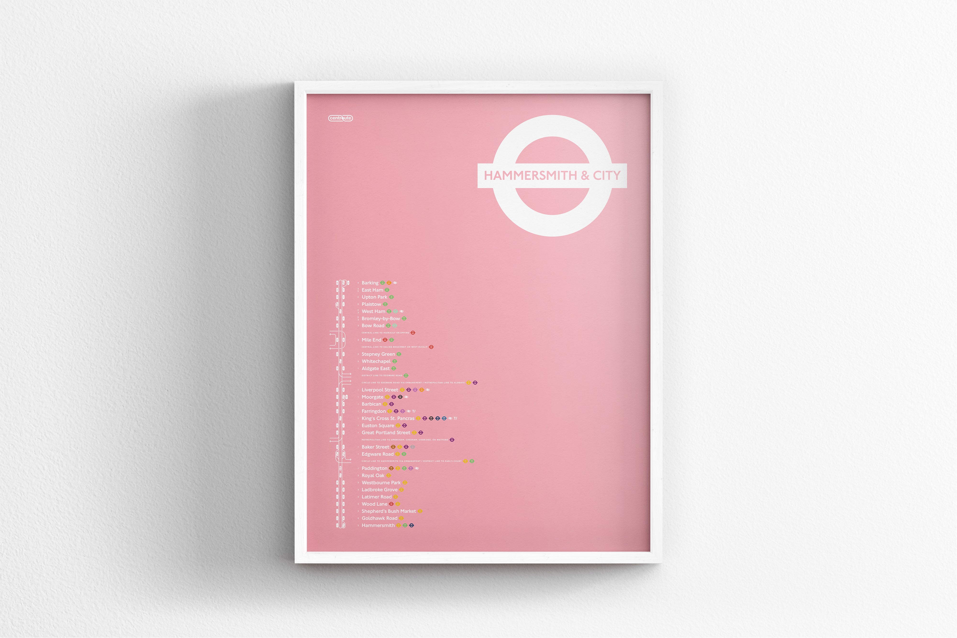 Hammersmith & City Line Platform Print – London Underground
