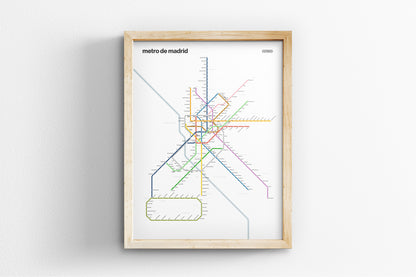 Madrid Metro / Light Mode Map