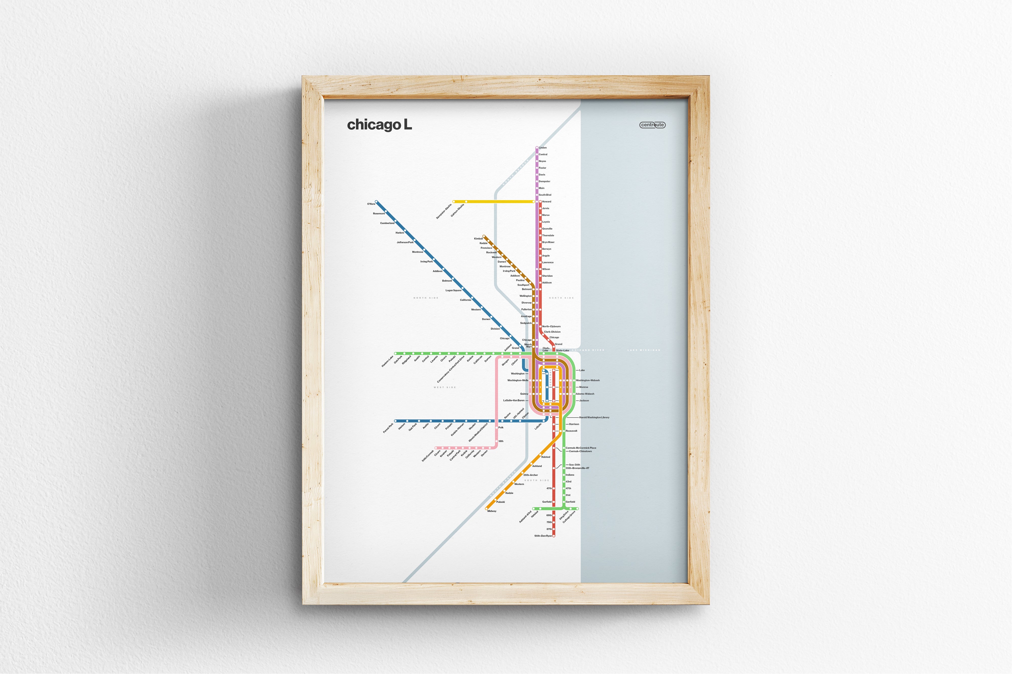 Chicago L / Light Mode System Map