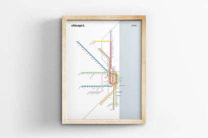 Chicago L / Light Mode System Map