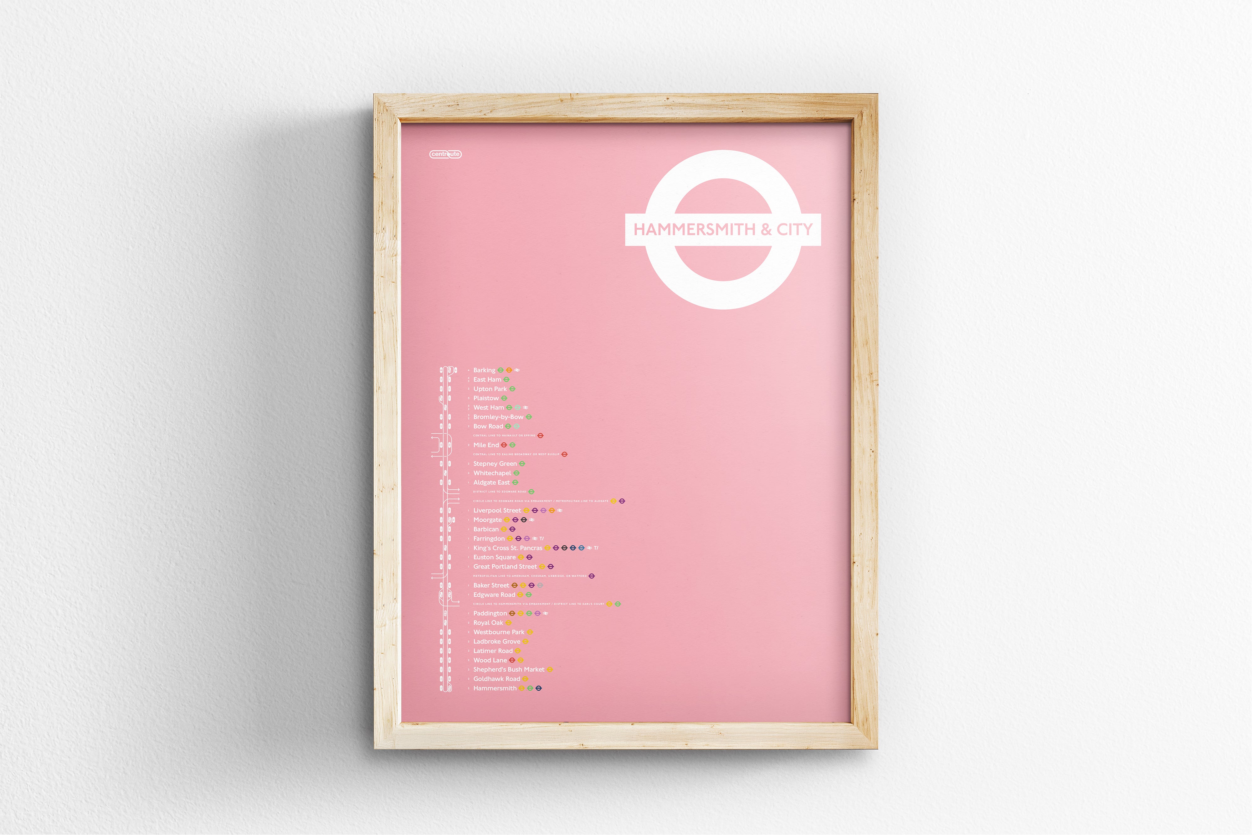 Hammersmith & City Line Platform Print – London Underground