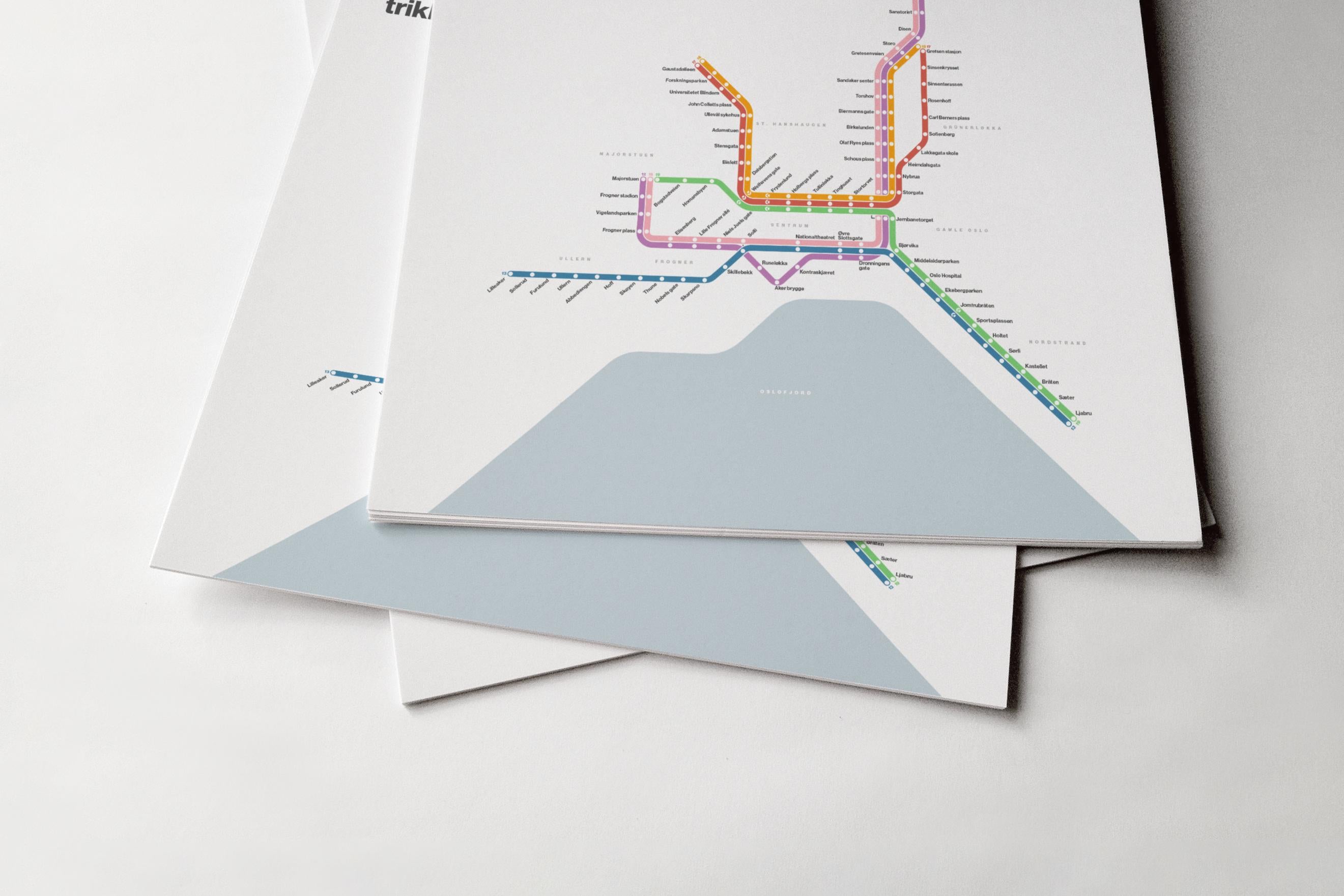 Oslo Trams / Light Mode System Map
