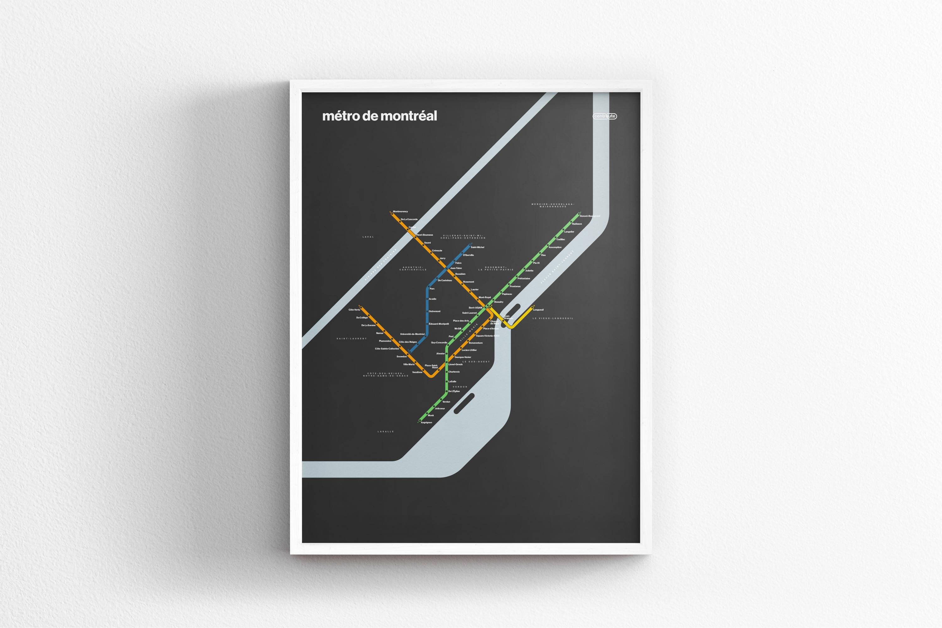 Montreal Metro / Dark Mode System Map