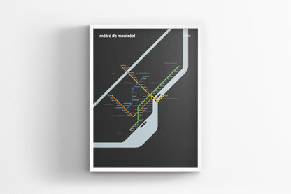 Montreal Metro / Dark Mode System Map
