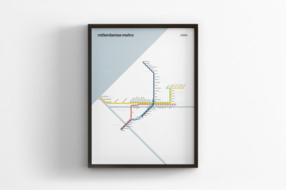Rotterdam Metro / Light Mode System Map