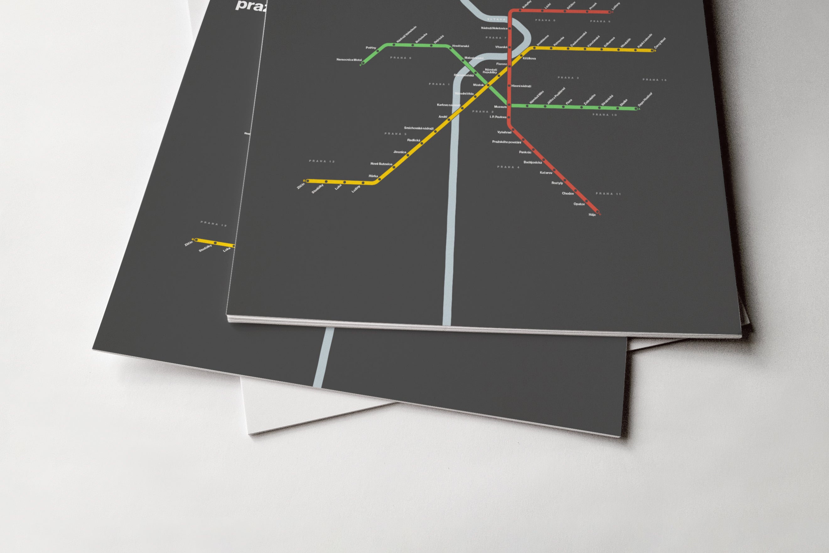The image is a subway map with multiple lines and stations, including a yellow line indicating a subway line.