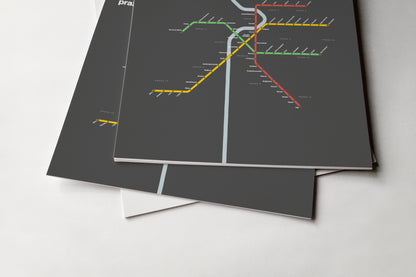 The image is a subway map with multiple lines and stations, including a yellow line indicating a subway line.