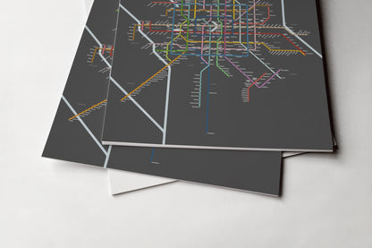 Beijing Metro / English Dark Mode System Map