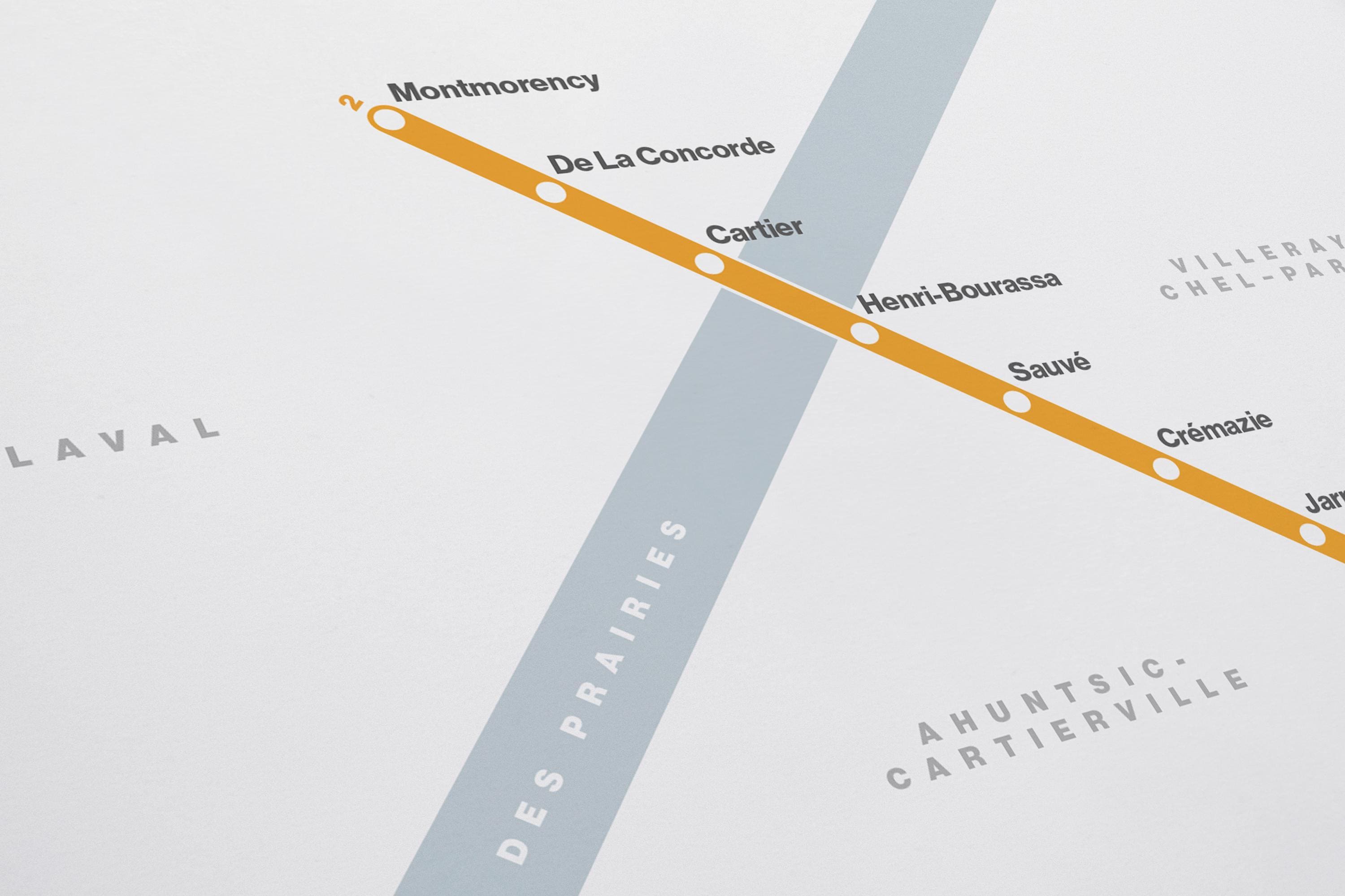 Montreal Metro / Light Mode System Map