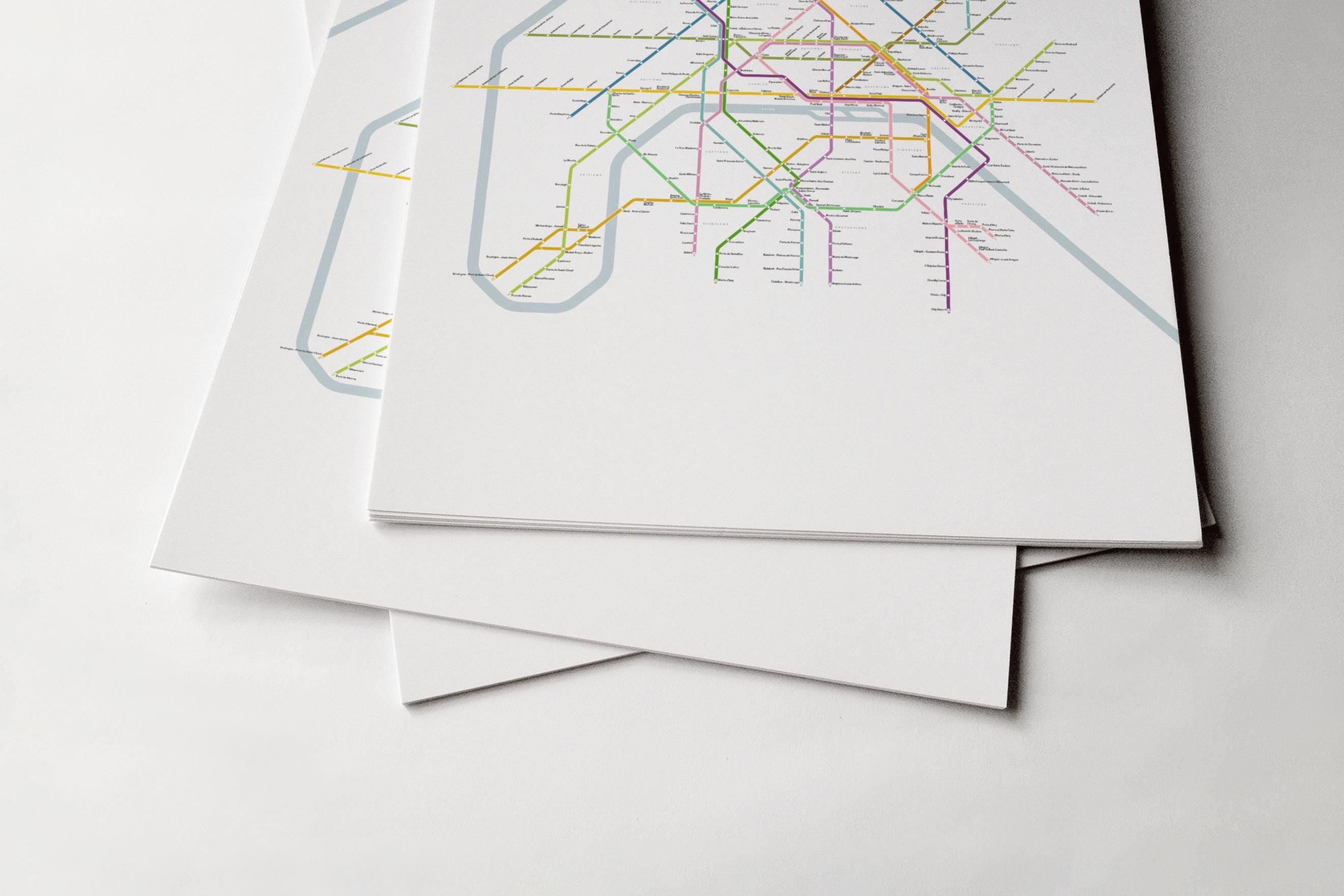 Paris Metro Map –  Vertical Light Mode