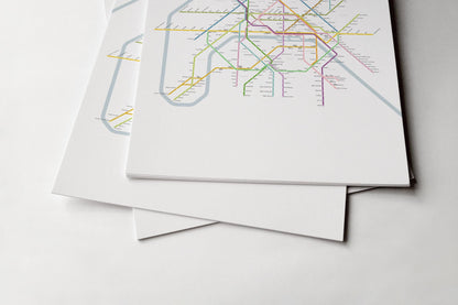Paris Metro Map –  Vertical Light Mode