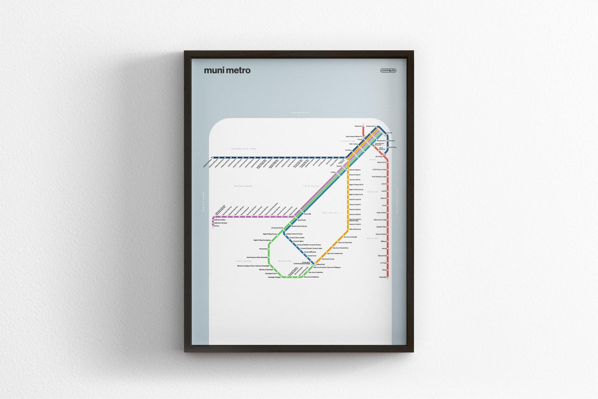 MUNI Metro Map – Light Mode
