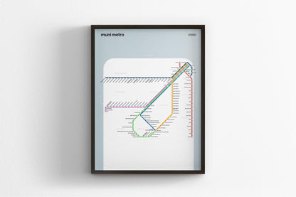 MUNI Metro Map – Light Mode