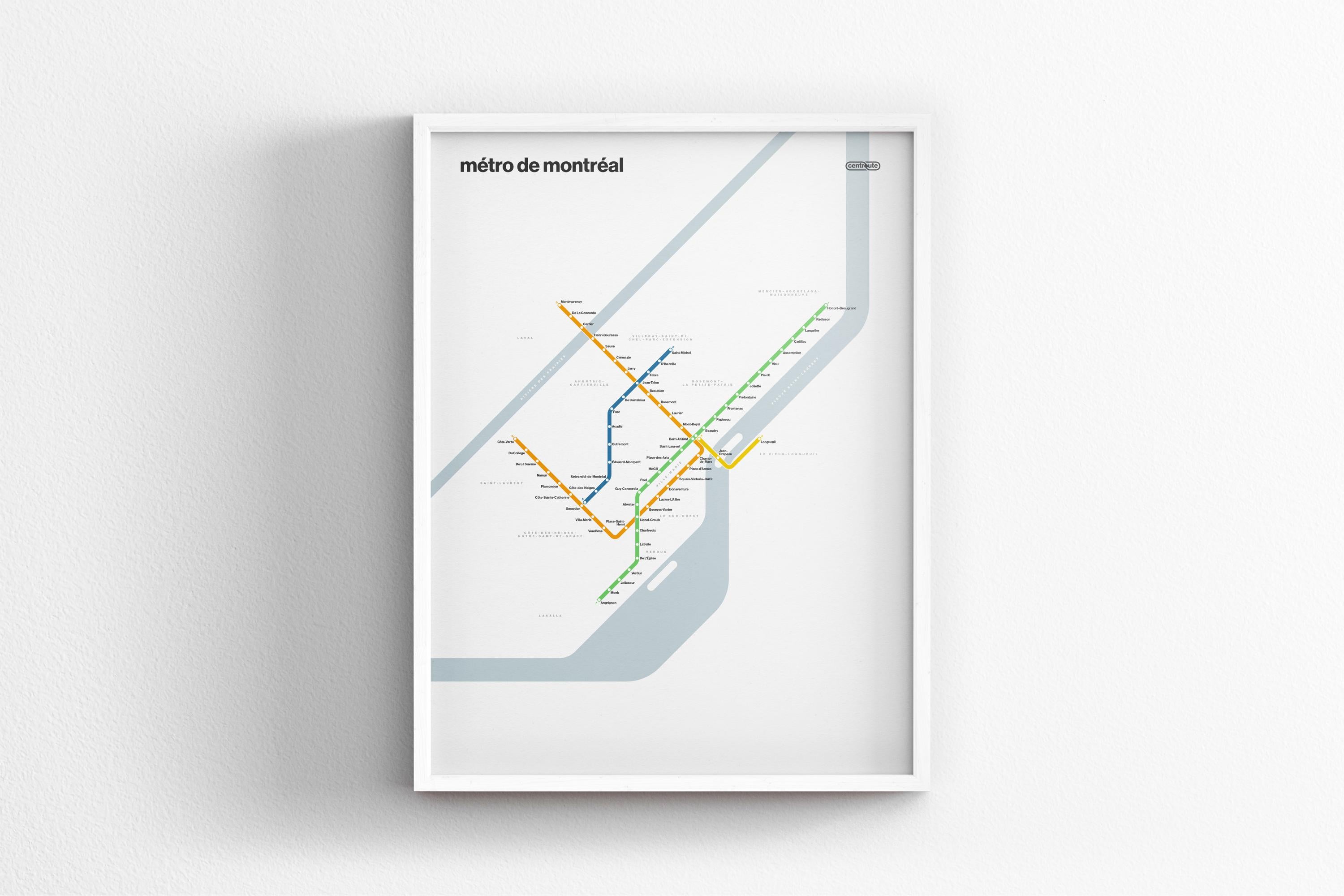 Montreal Metro / Light Mode System Map