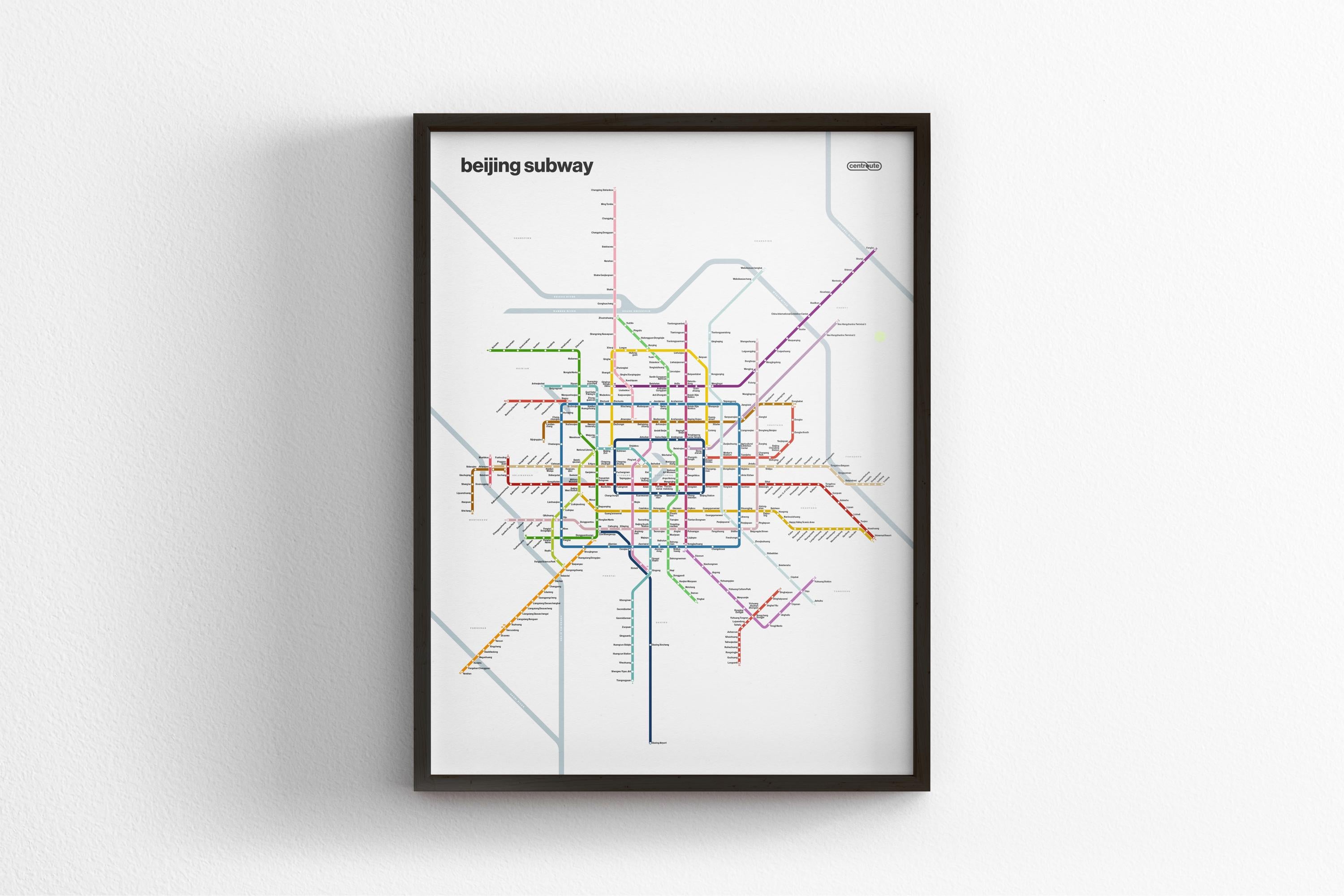 Beijing Metro / English Light Mode System Map