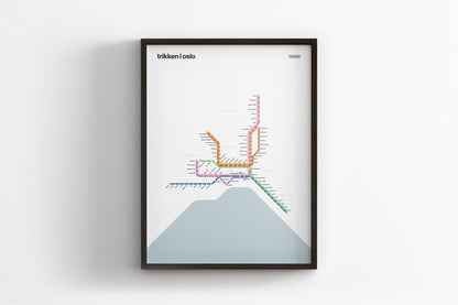 Oslo Trams / Light Mode System Map